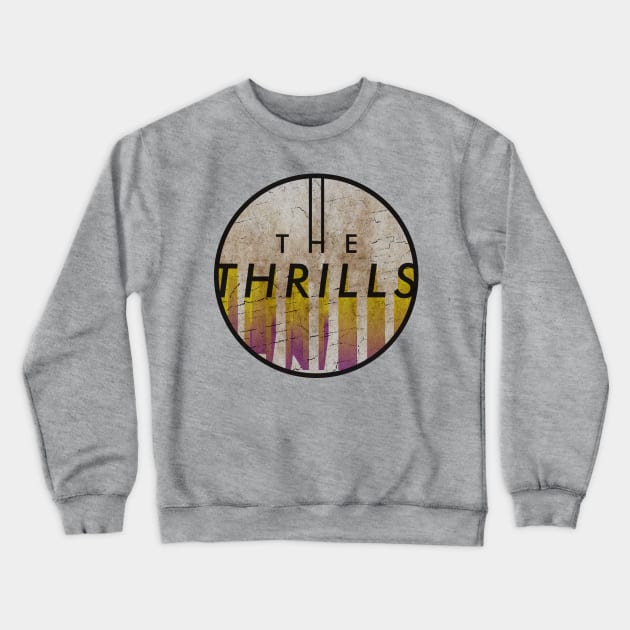 THE THRILLS - VINTAGE YELLOW CIRCLE Crewneck Sweatshirt by GLOBALARTWORD